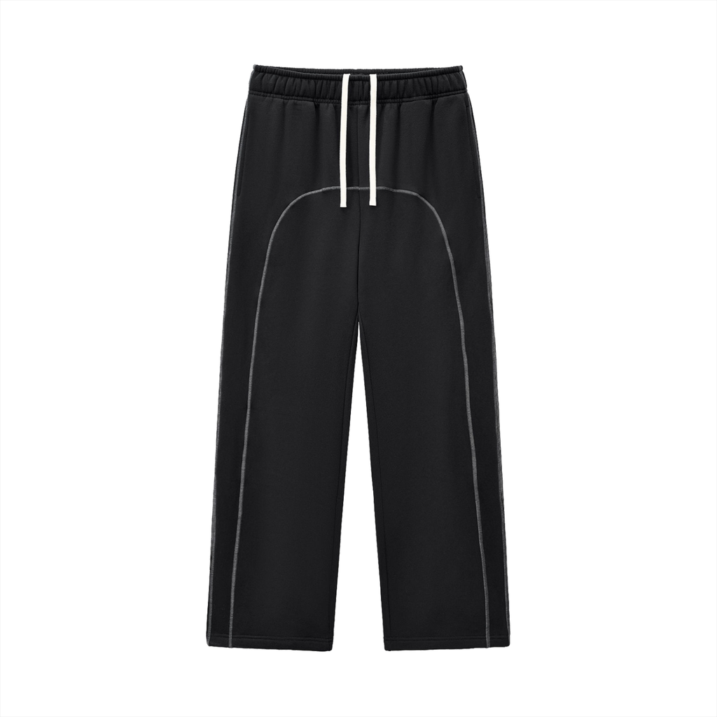 TOAO Contrast-Stitched Fleece Sweatpants