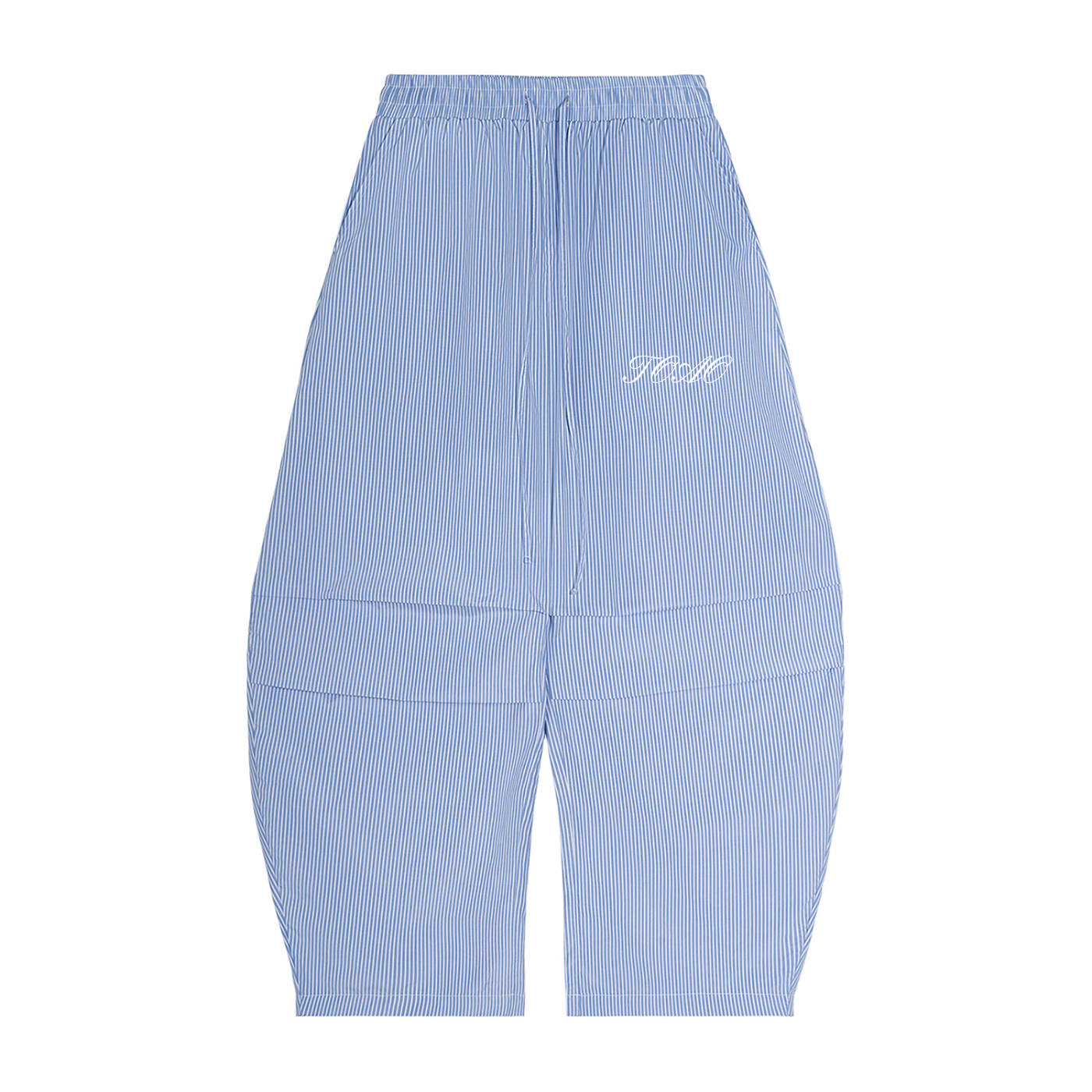 TOAO Vertical Stripe Drawstring Barrel Pants