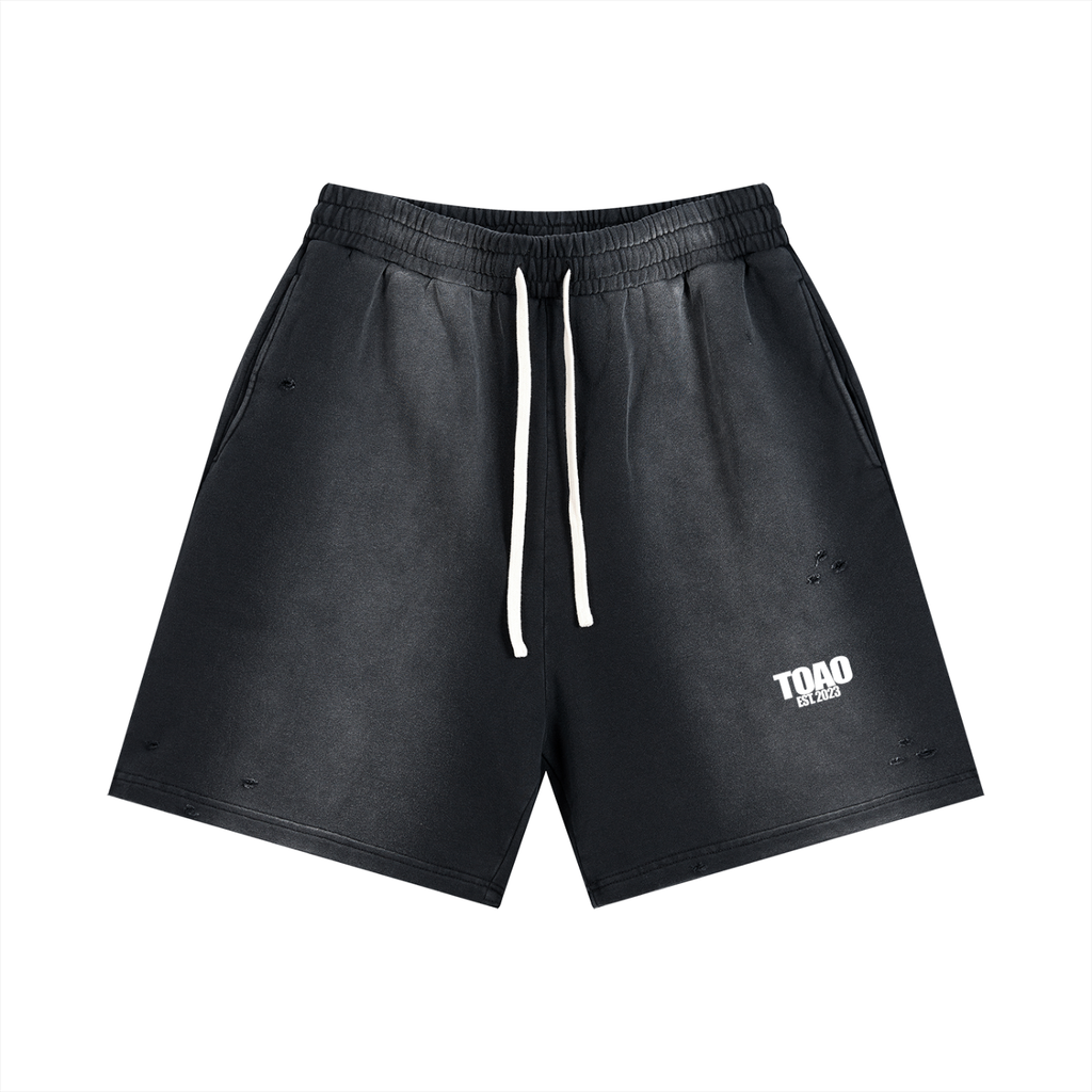 TOAO Sun Fade Distressed Shorts