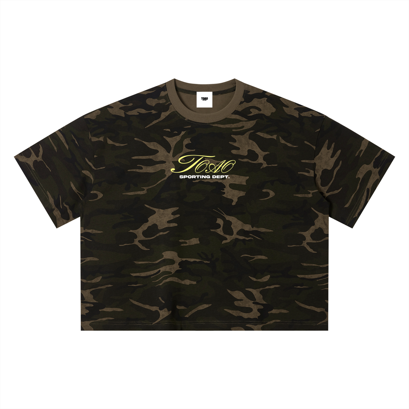 TOAO Sporting Dept. Camo Boxy Tee
