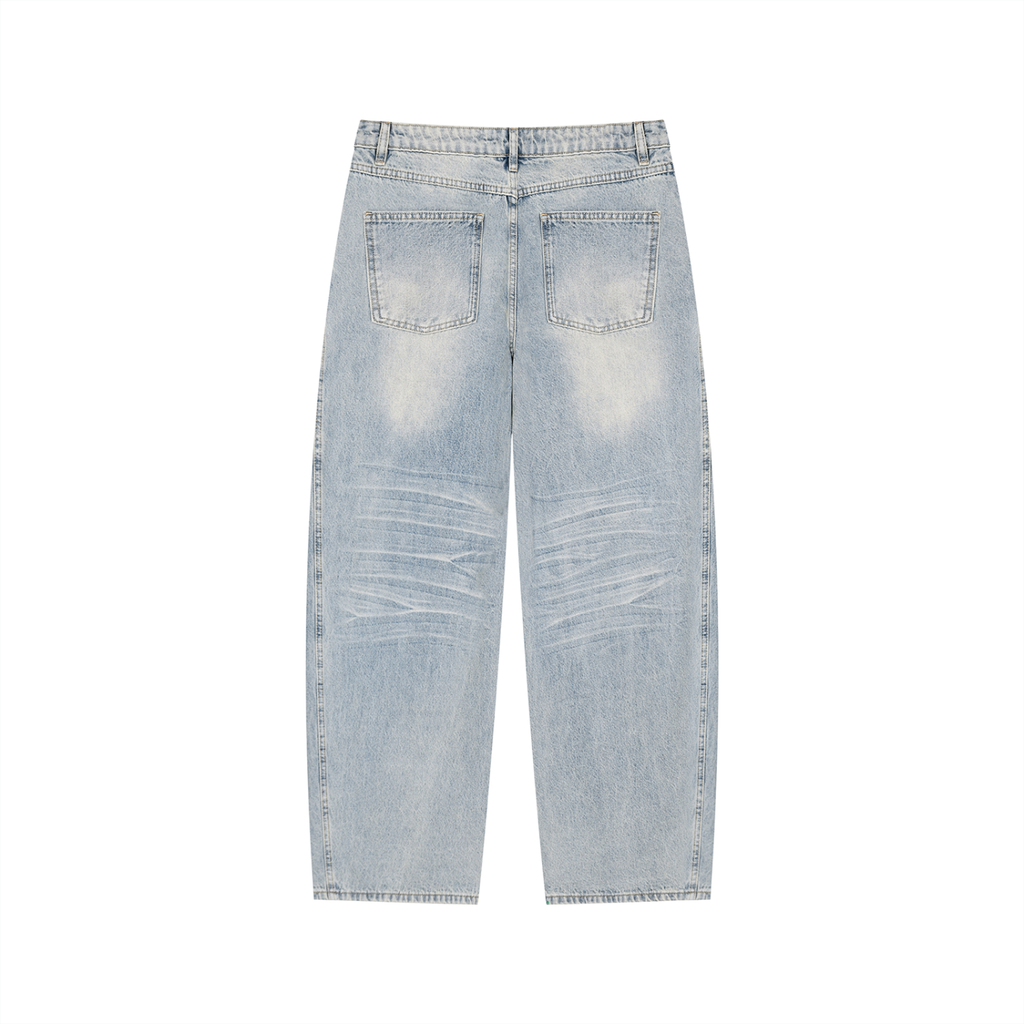 Enzyme Wash Wide Leg Jeans