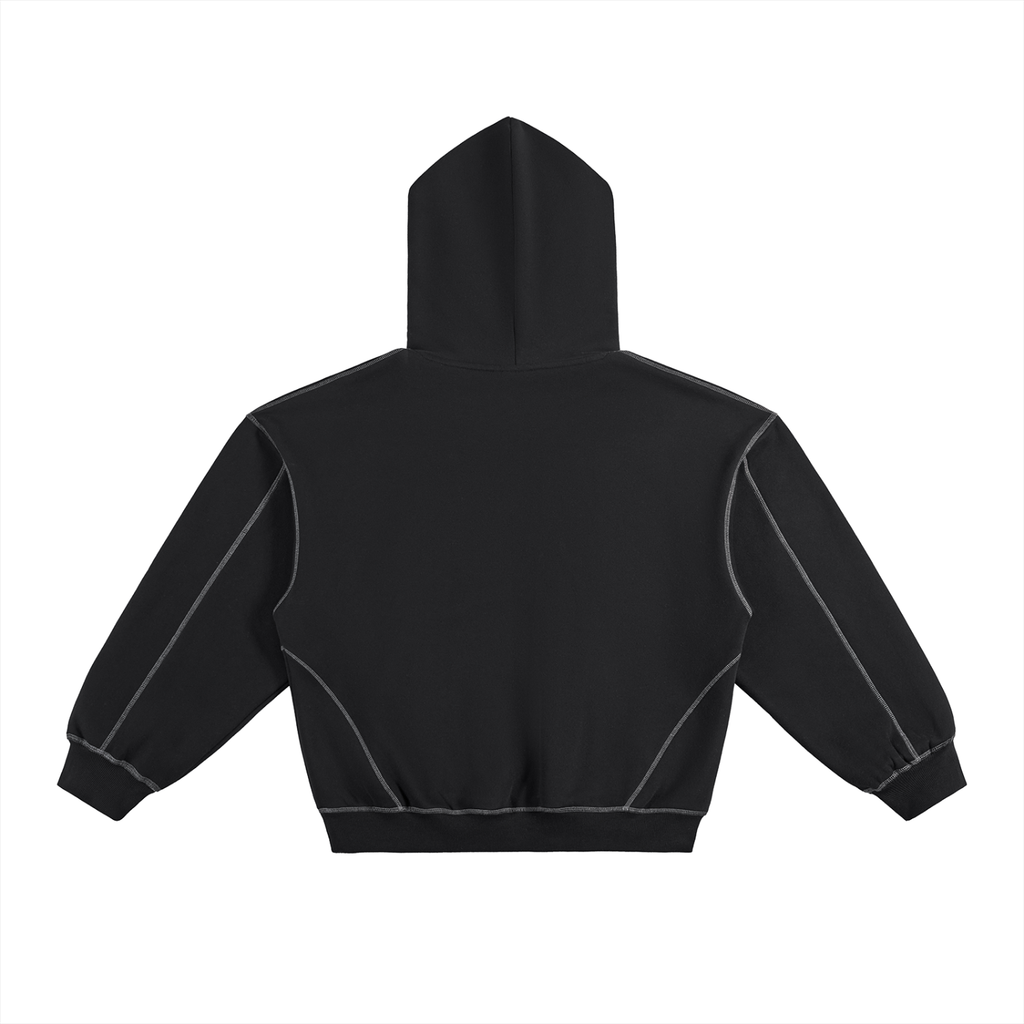 TOAO Contrast-Stitched Boxy Hoodie