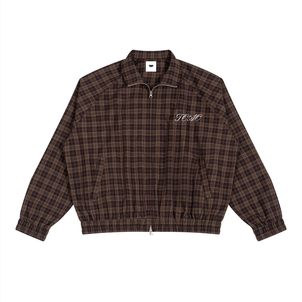 TOAO Plaid Full-Zip Track Jacket