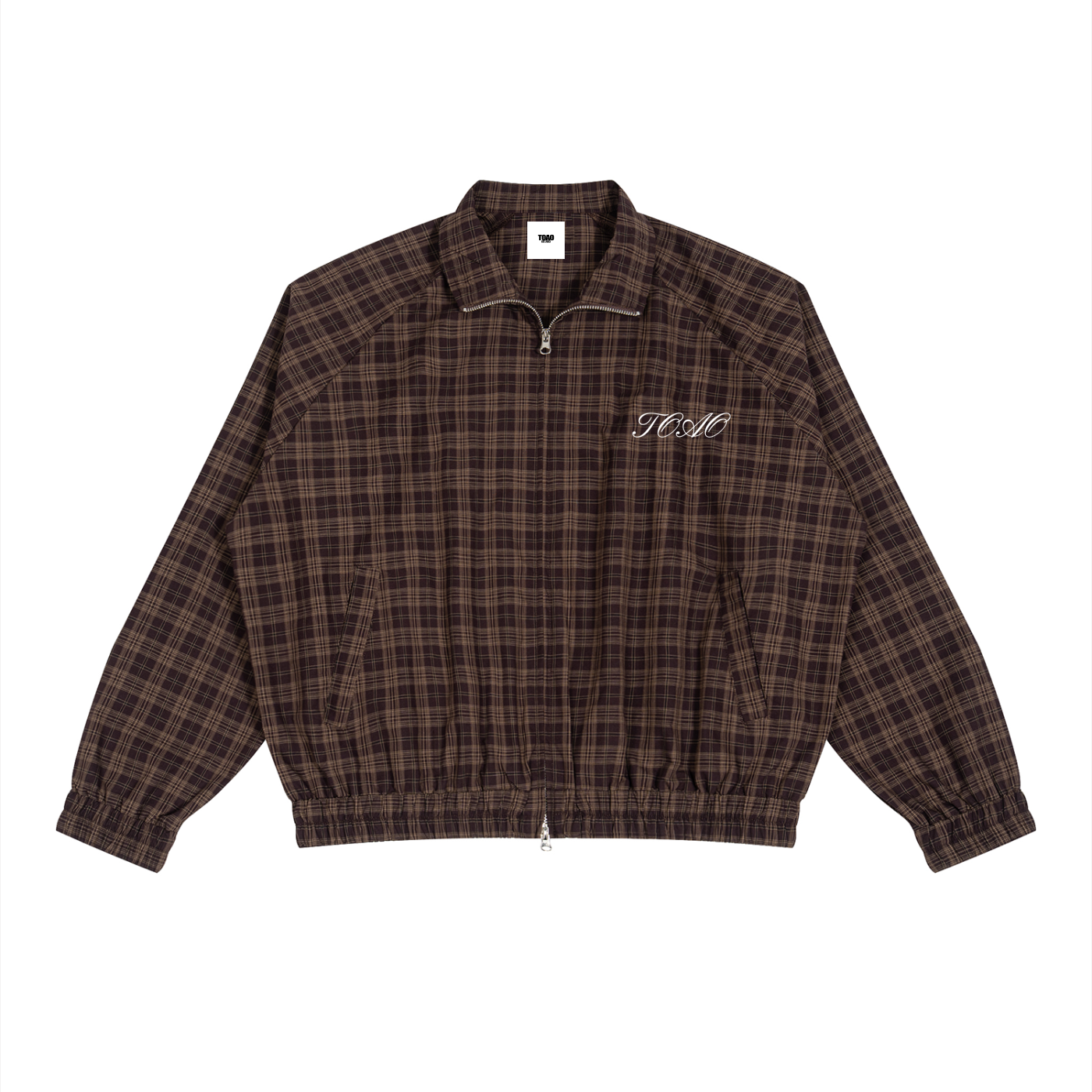 TOAO Plaid Full-Zip Track Jacket