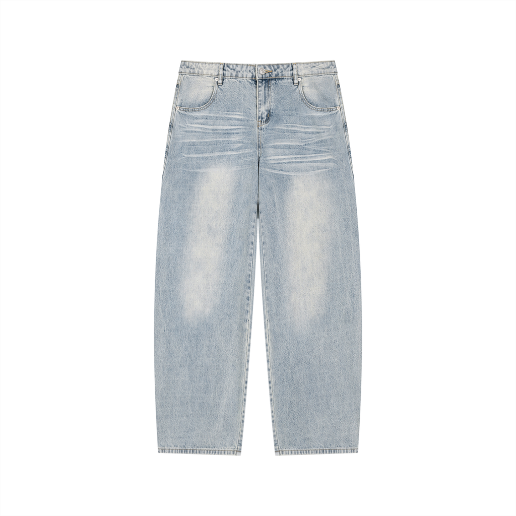Enzyme Wash Wide Leg Jeans
