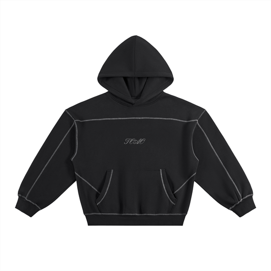 TOAO Contrast-Stitched Boxy Hoodie