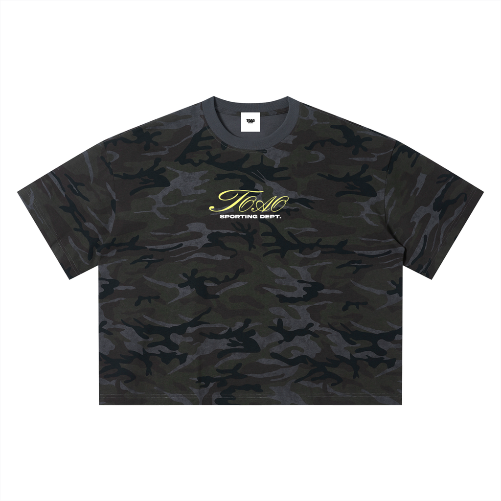 TOAO Sporting Dept. Camo Boxy Tee