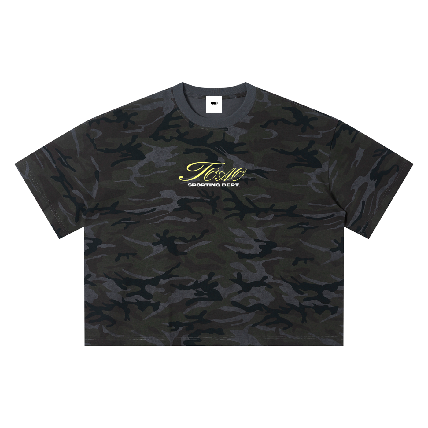 TOAO Sporting Dept. Camo Boxy Tee