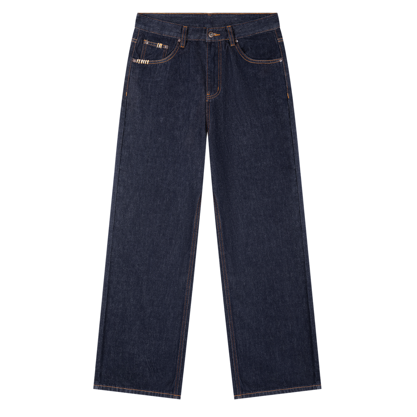 Dark Heavyweight Straight Leg Denim Jeans