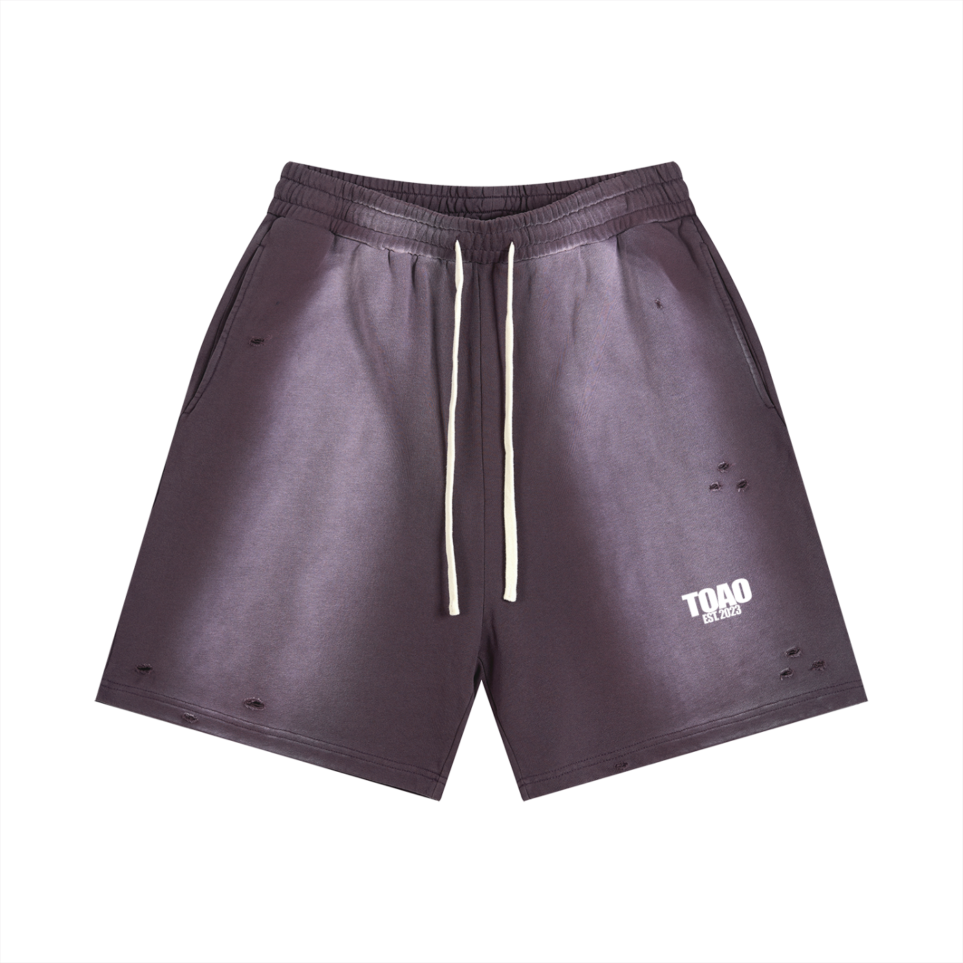 TOAO Sun Fade Distressed Shorts