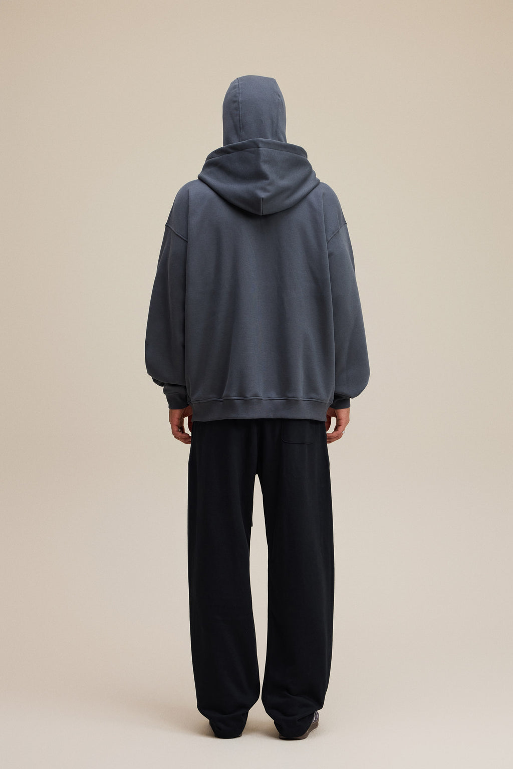 340GSM Men’s Trendy Fleece Zip-Up Windproof Face-Mask Hoodie Dark Grey