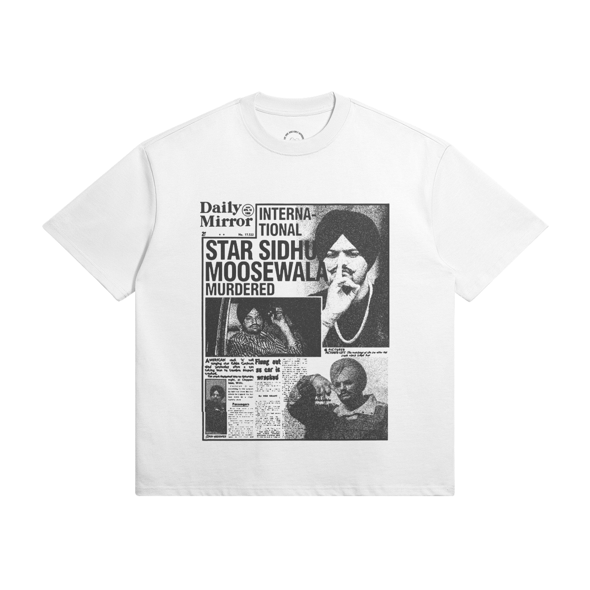 Sidhu Moosewala Newspaper Graphic Tee