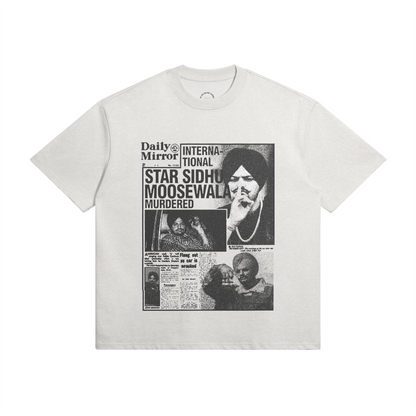 Sidhu Moosewala Newspaper Graphic Tee