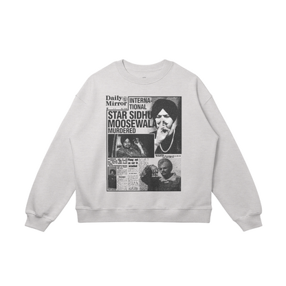 Sidhu Moosewala Newspaper Graphic Crewneck