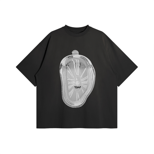 Melting Clock Oversized Graphic Tee