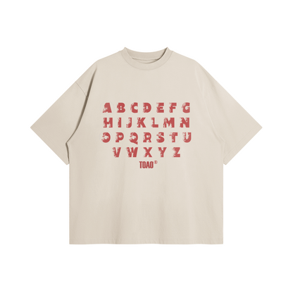 Alphabet "TOAO" Oversized Graphic Tee