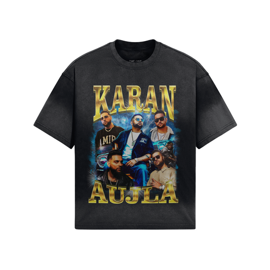 Karan Aujla Oversized Boxy Graphic Tee