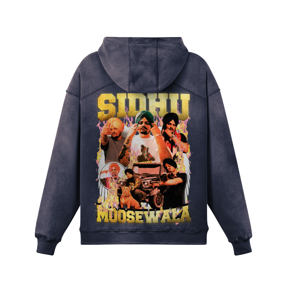 Sidhu Moosewala Oversized Washed Hoodie