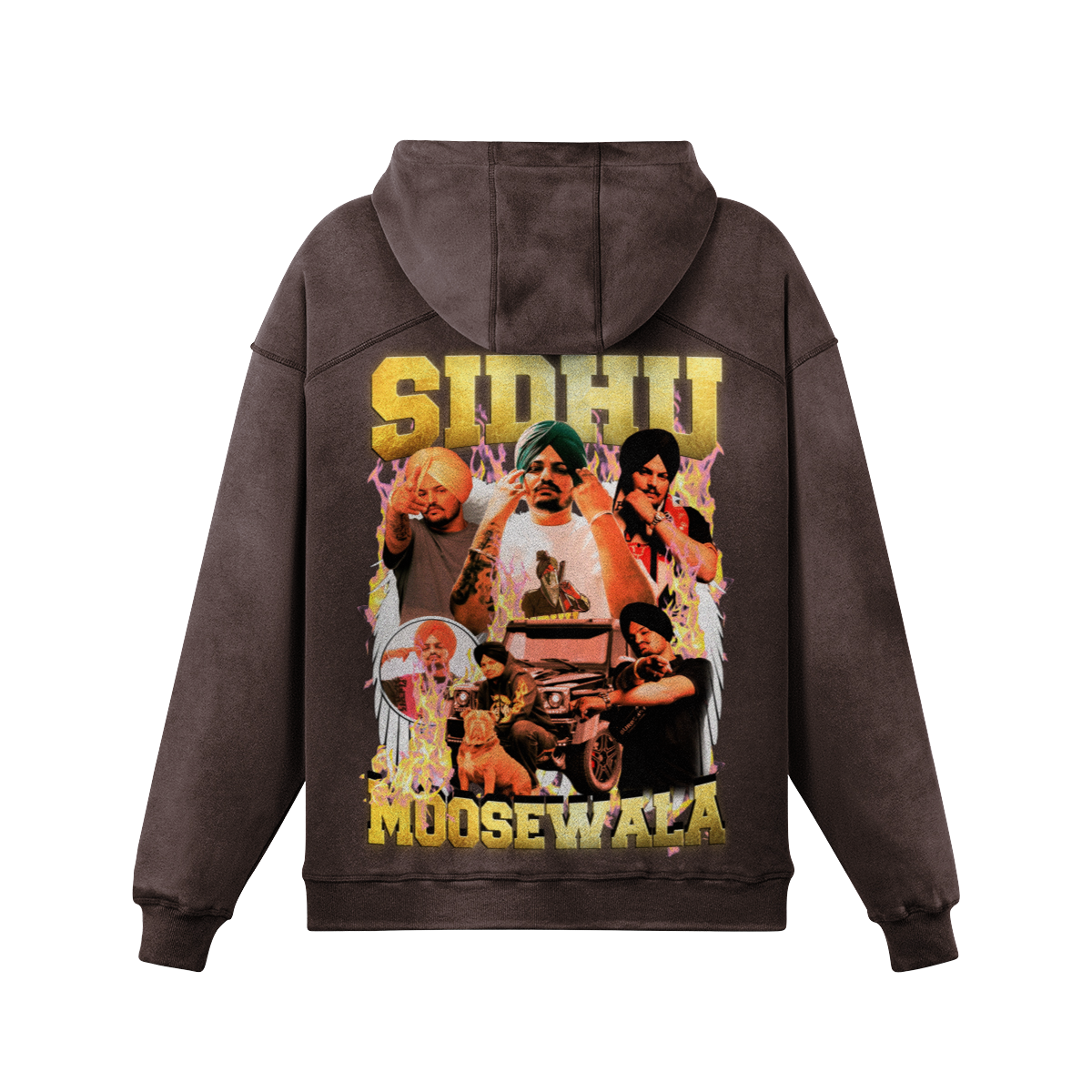 Sidhu Moosewala Oversized Washed Hoodie