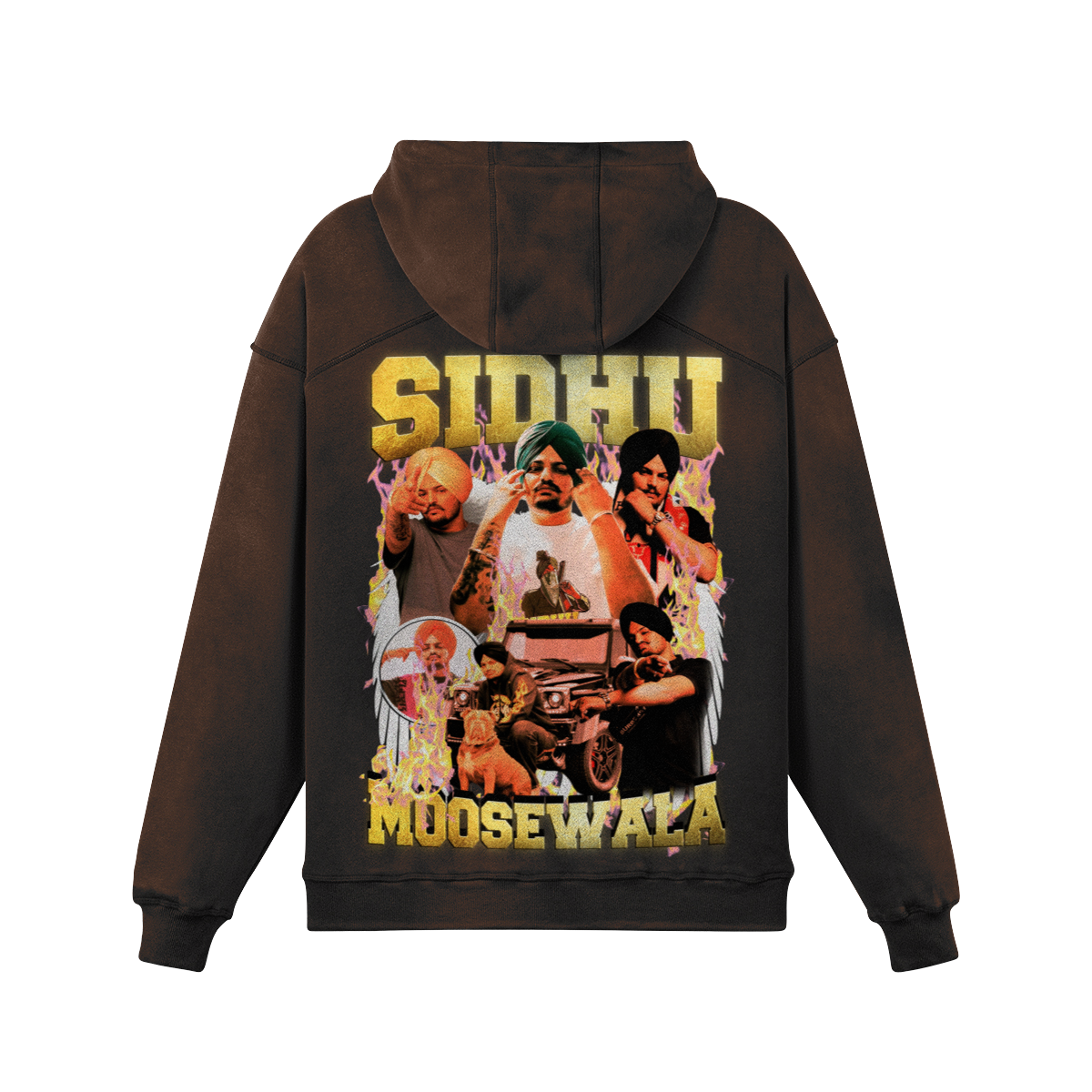 Sidhu Moosewala Oversized Washed Hoodie