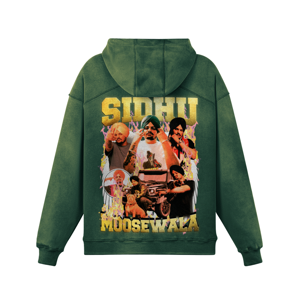 Sidhu Moosewala Oversized Washed Hoodie