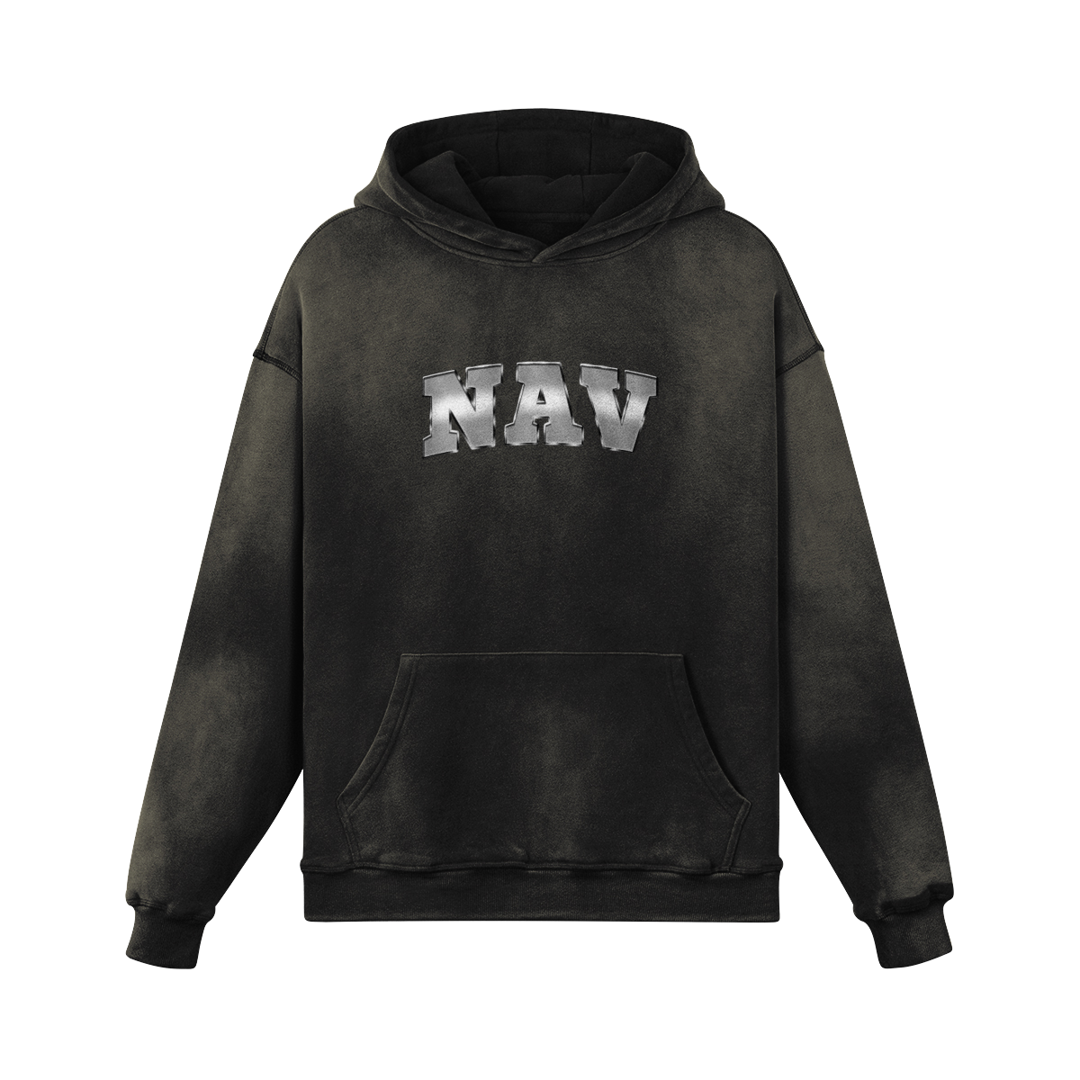 Nav BW Oversized Washed Hoodie