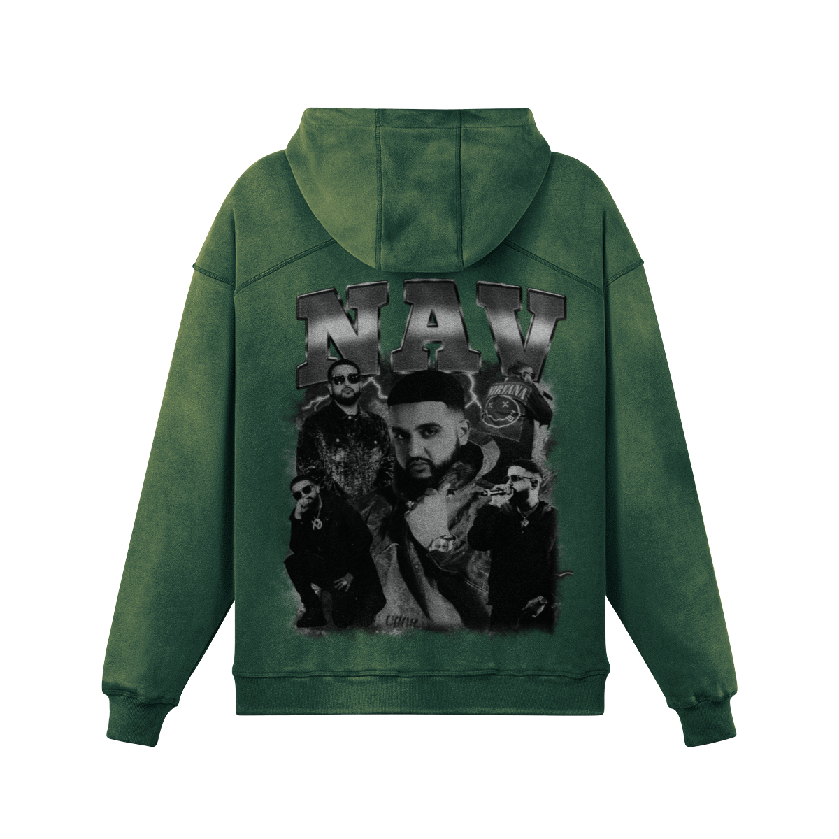 Nav BW Oversized Washed Hoodie