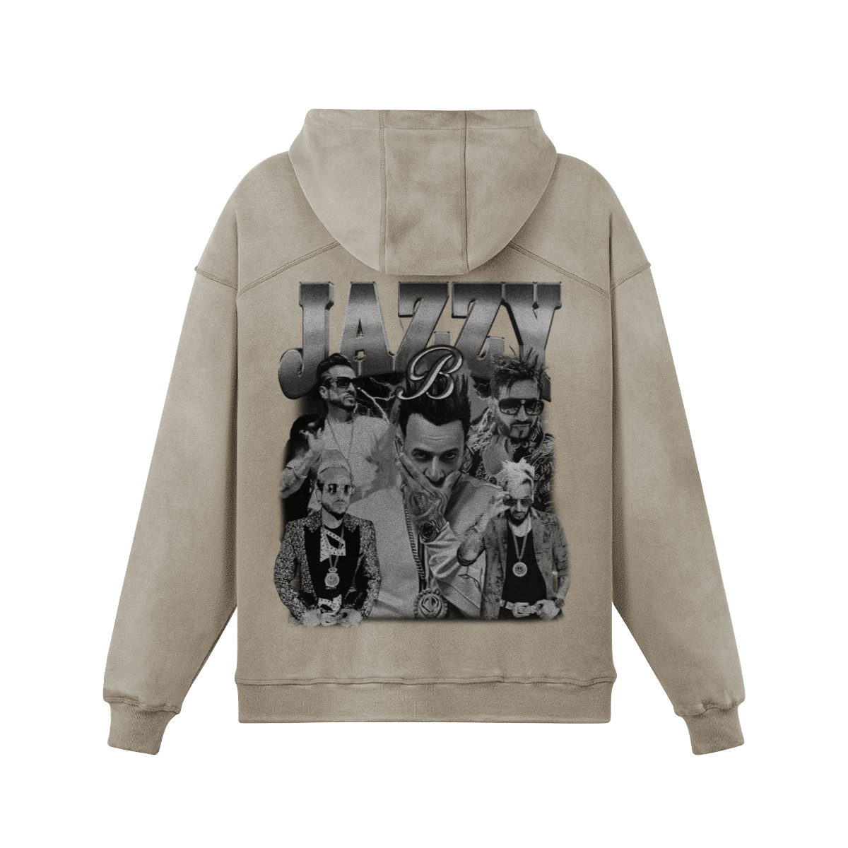 Jazzy B BW Oversized Washed Hoodie