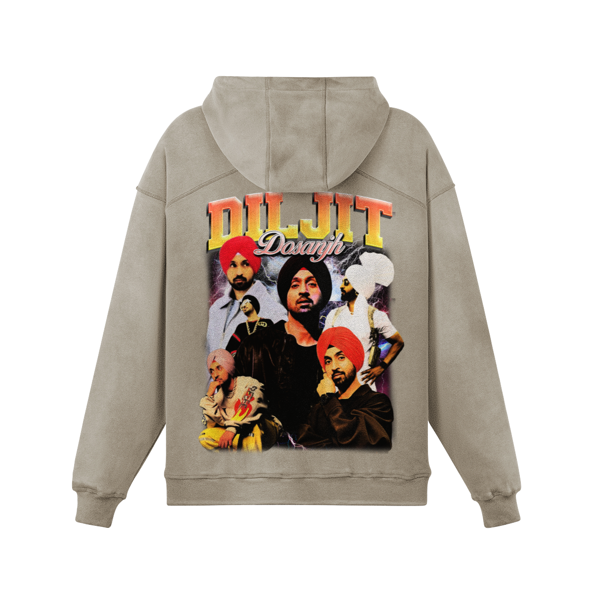 Diljit Oversized Washed Hoodie