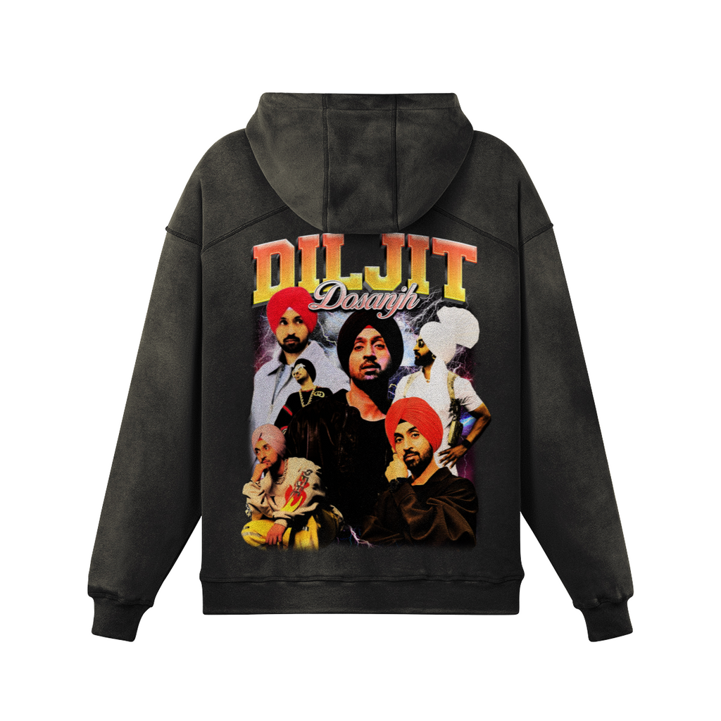 Diljit Oversized Washed Hoodie