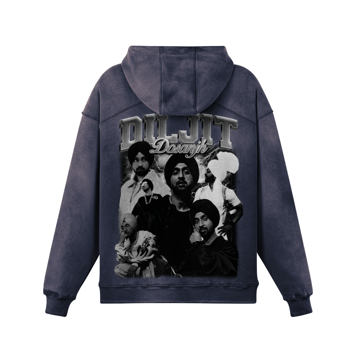 Diljit BW Oversized Washed Hoodie