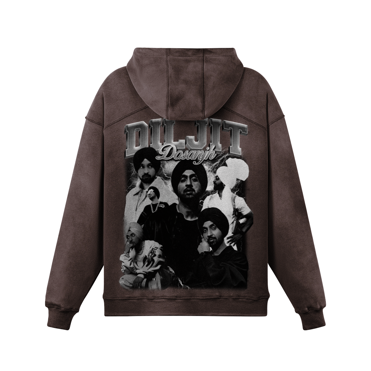 Diljit BW Oversized Washed Hoodie