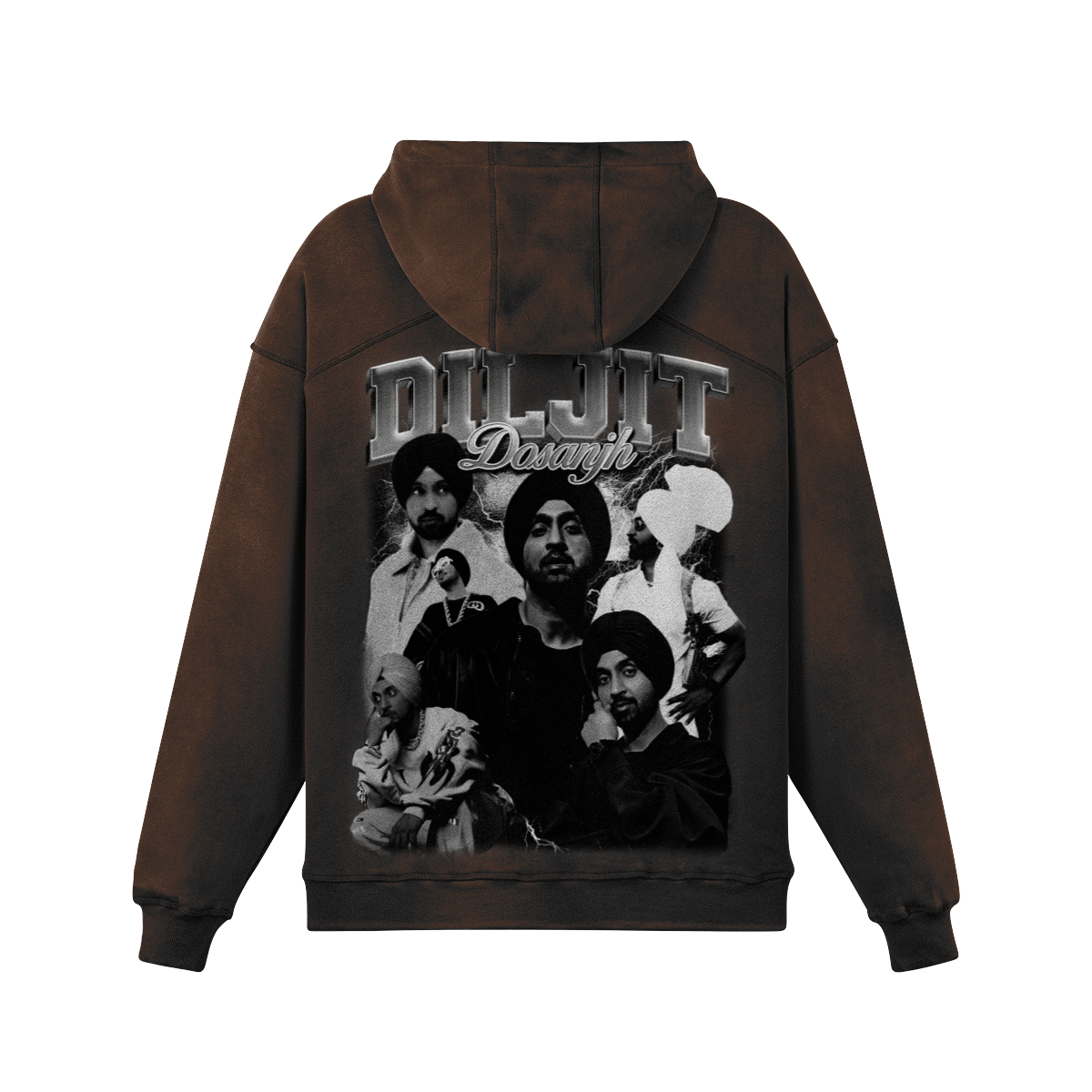 Diljit BW Oversized Washed Hoodie