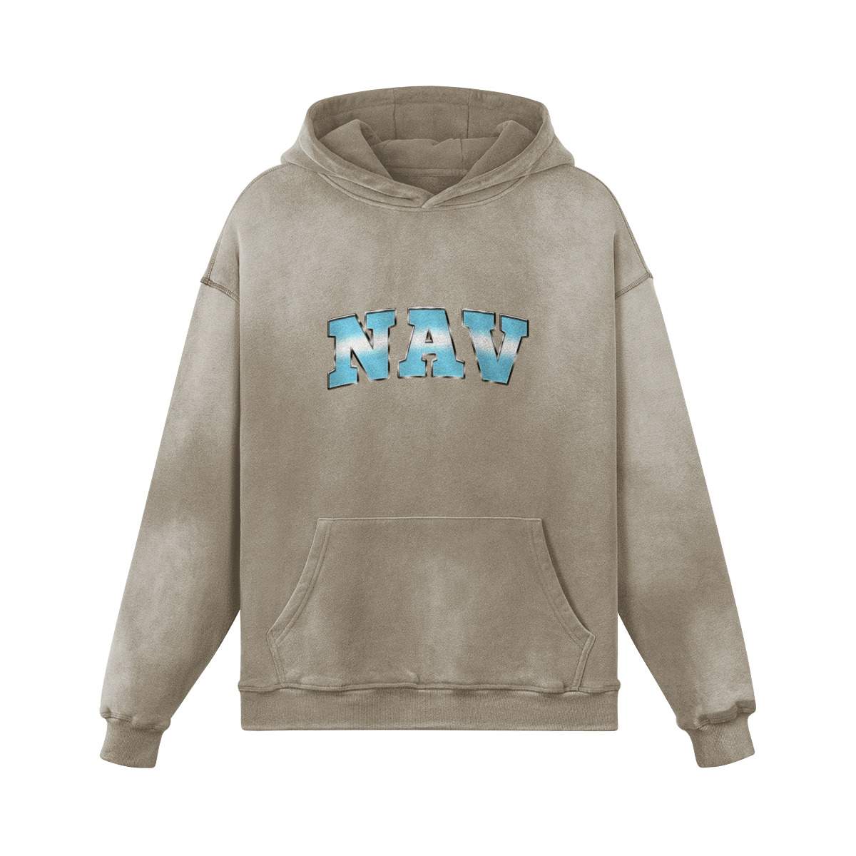 Nav Oversized Washed Hoodie