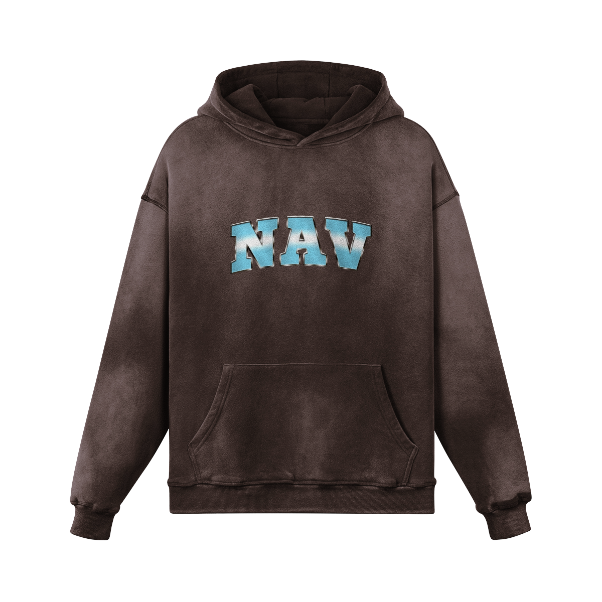 Nav Oversized Washed Hoodie