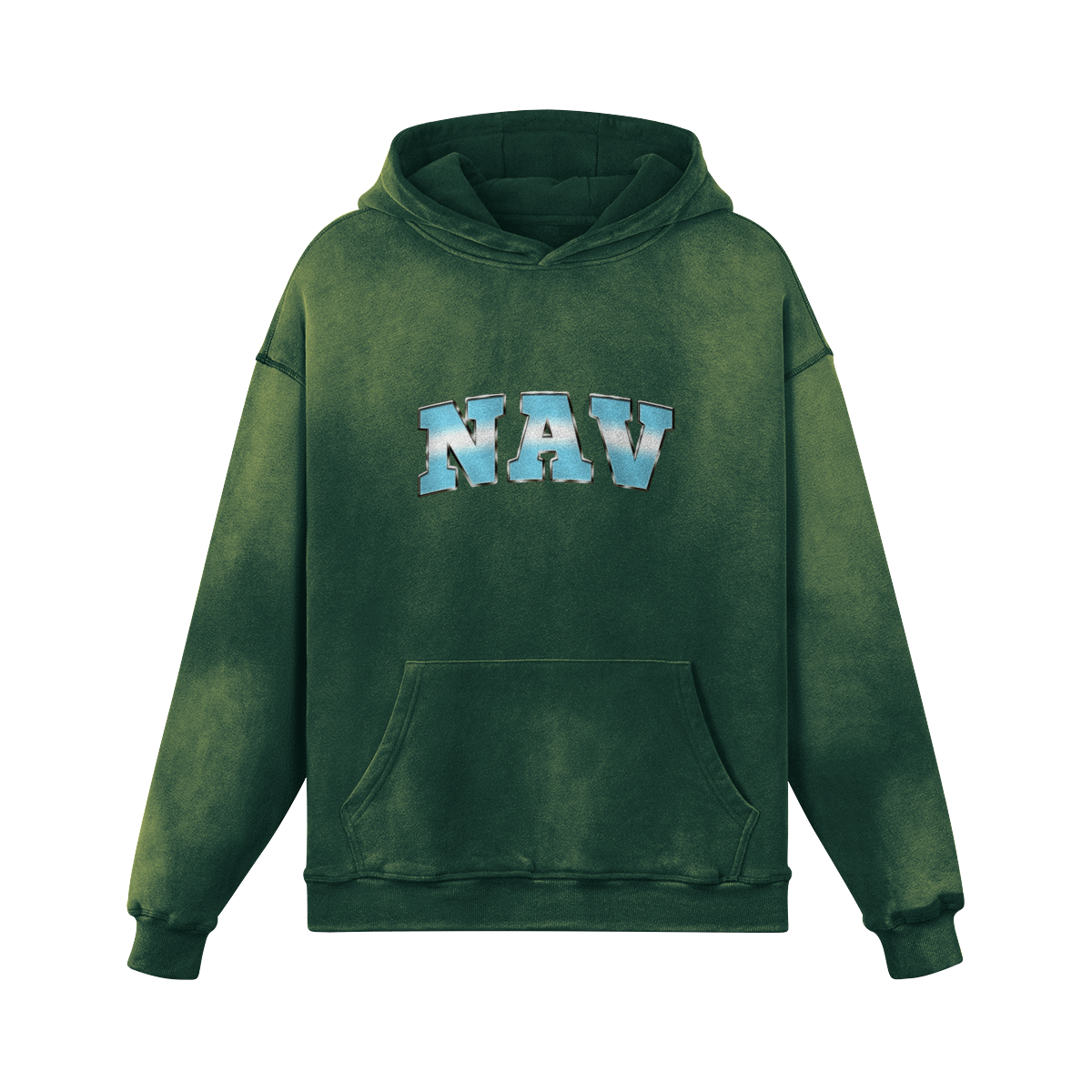 Nav Oversized Washed Hoodie
