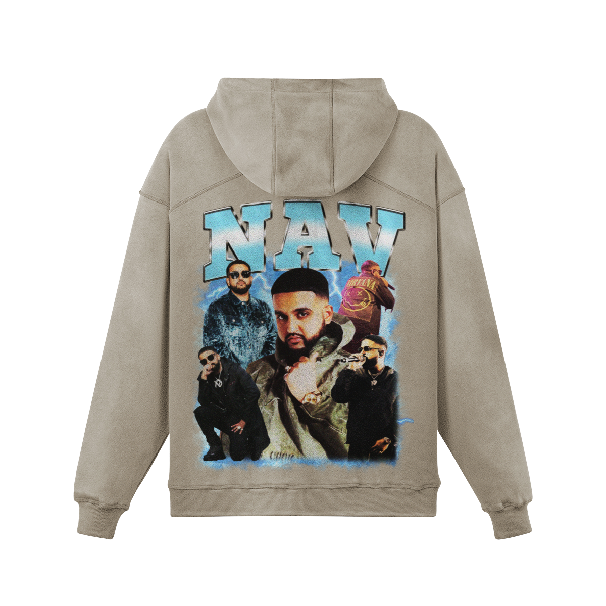 Nav Oversized Washed Hoodie