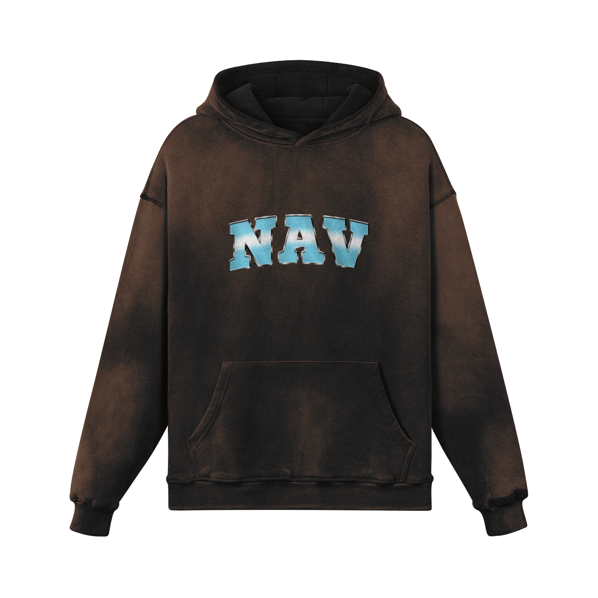 Nav Oversized Washed Hoodie