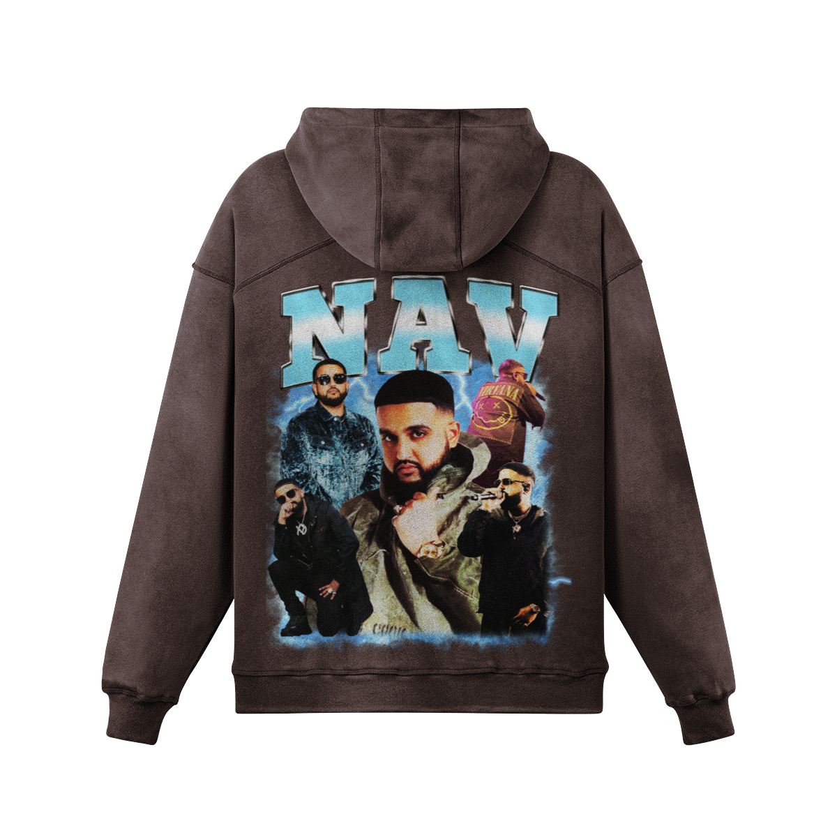 Nav Oversized Washed Hoodie