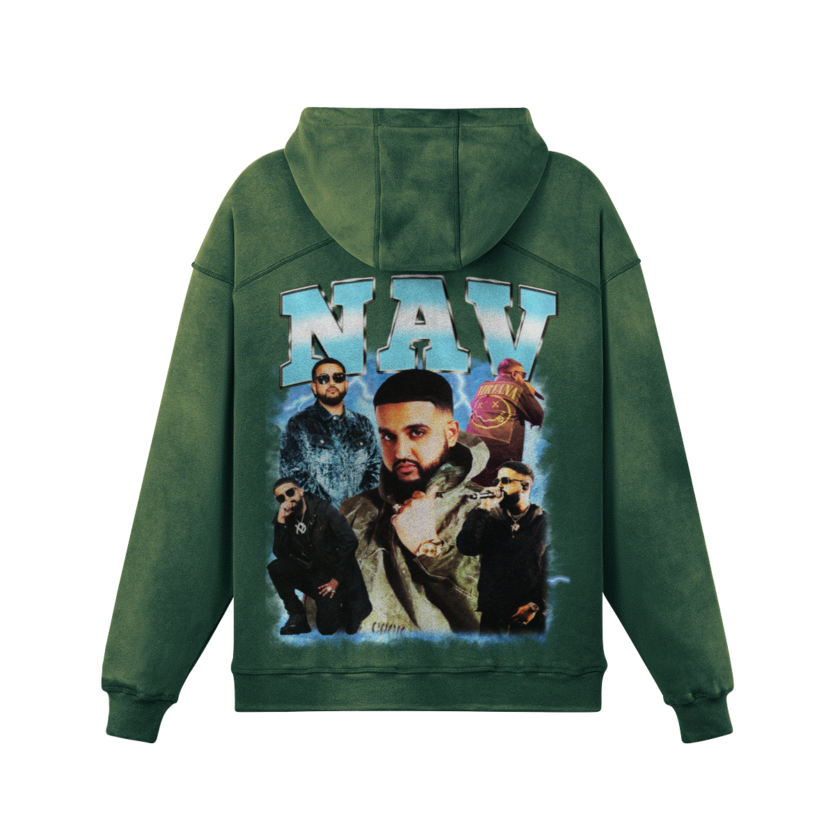 Nav Oversized Washed Hoodie