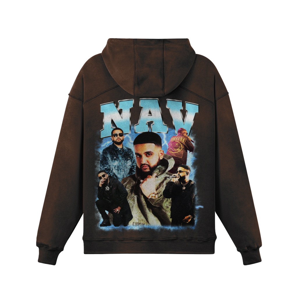 Nav Oversized Washed Hoodie