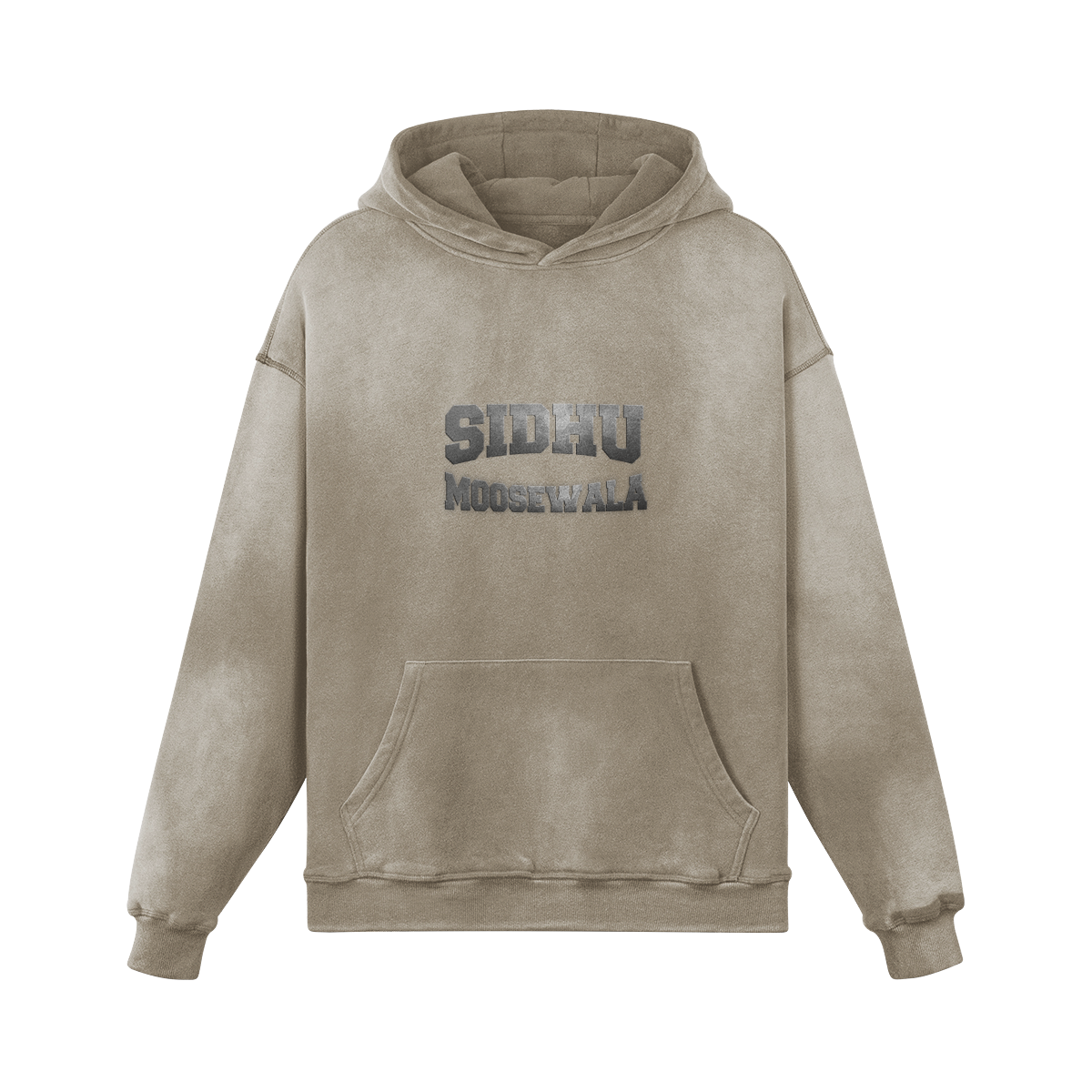 Sidhu Moosewala BW Oversized Washed Hoodie