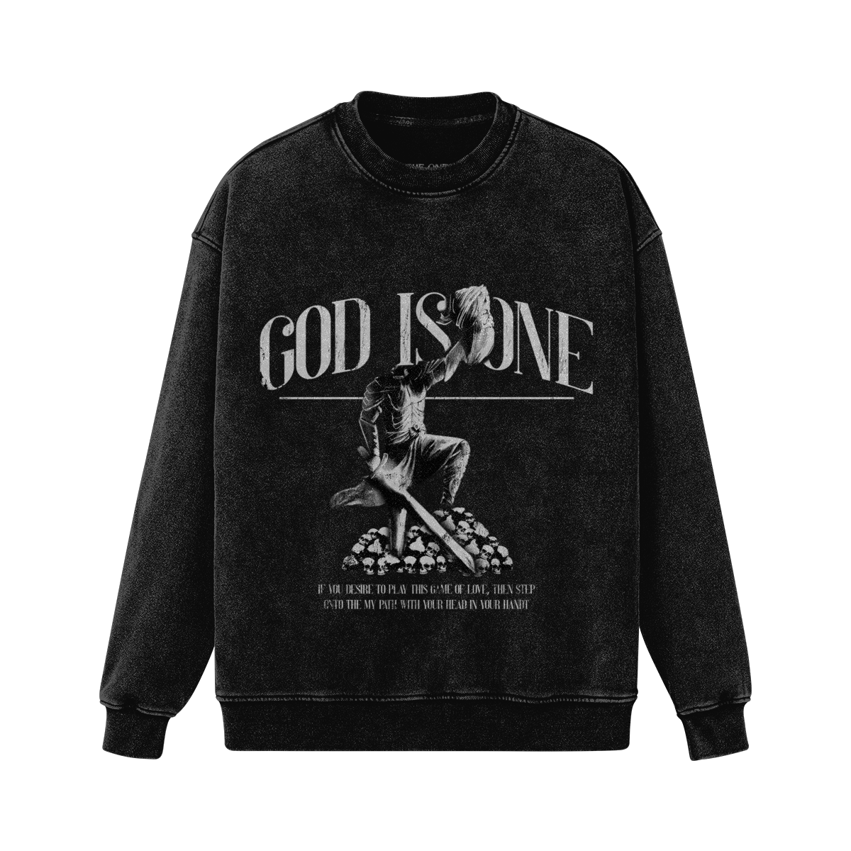 Baba Deep Singh Ji Oversized Acid Washed Crewneck