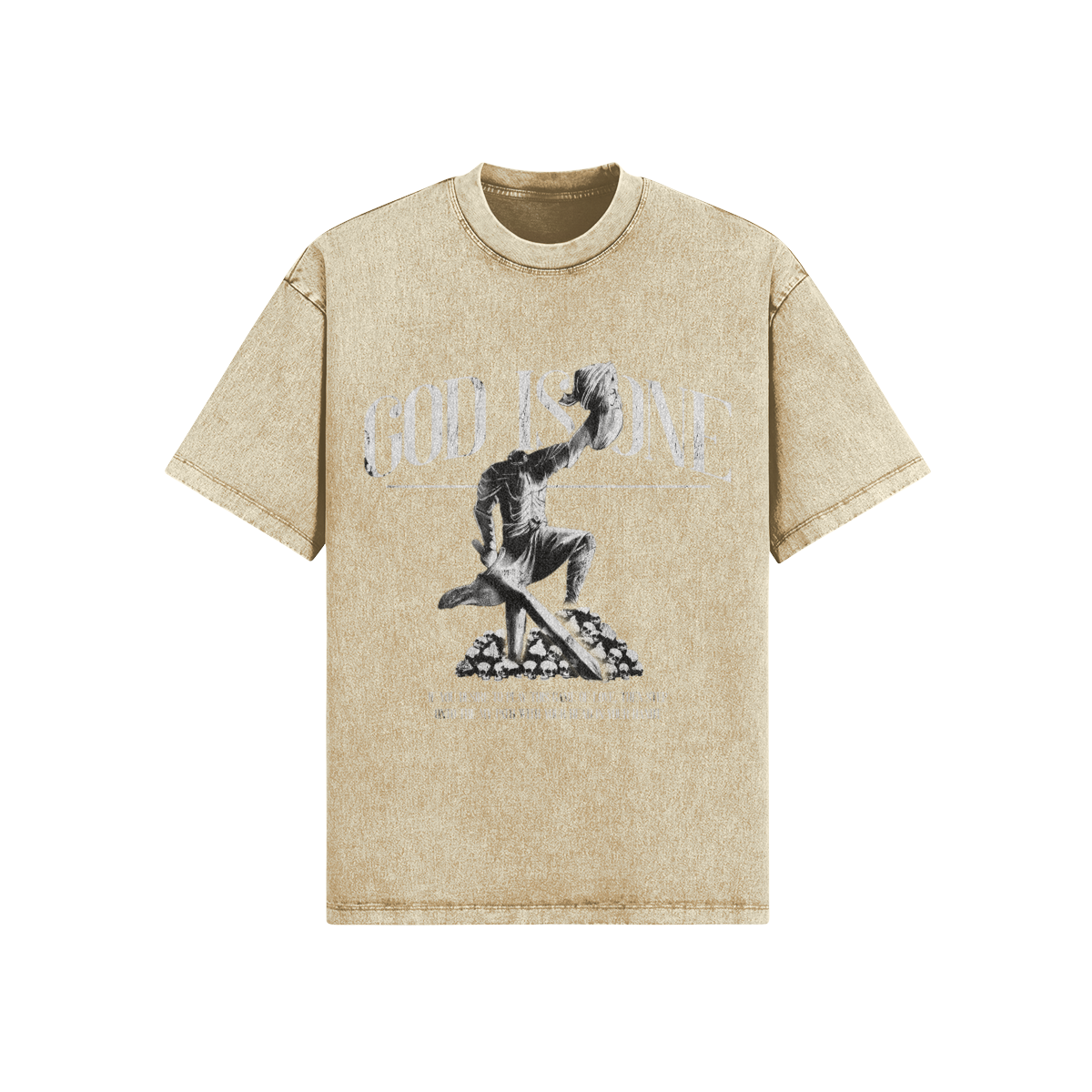 Baba Deep Singh Ji Oversized Acid Washed Tee