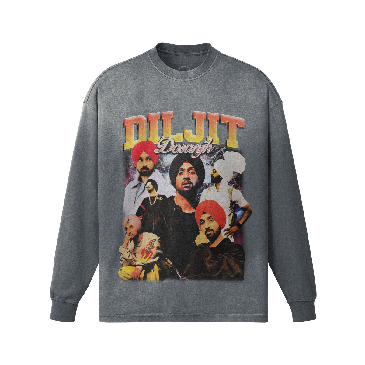 Diljit Oversized Faded Long Sleeve