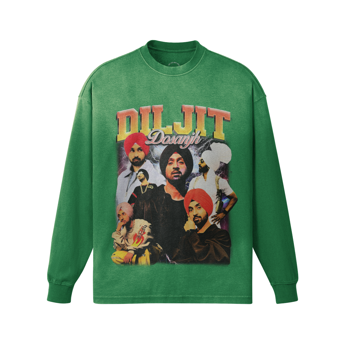 Diljit Oversized Faded Long Sleeve