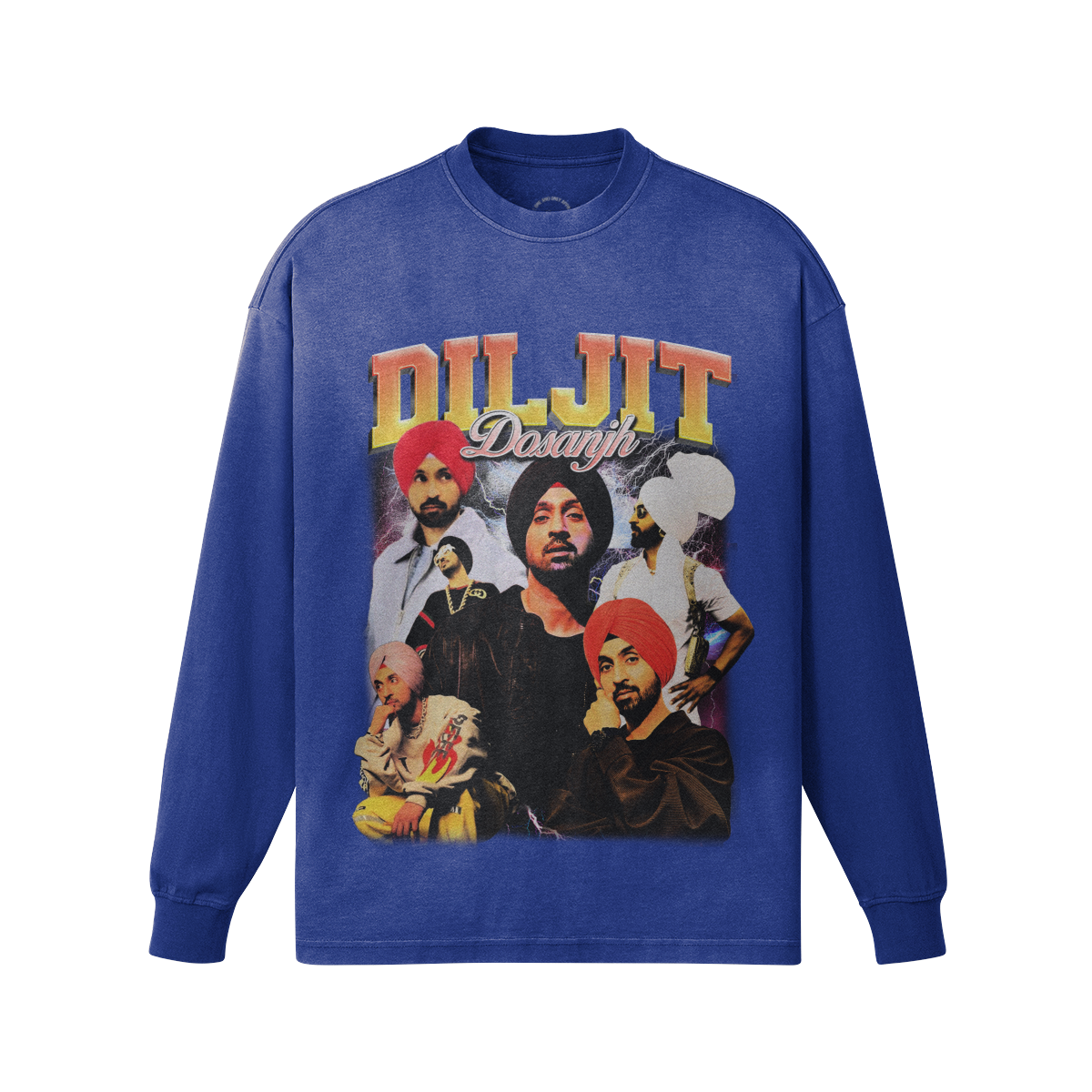 Diljit Oversized Faded Long Sleeve