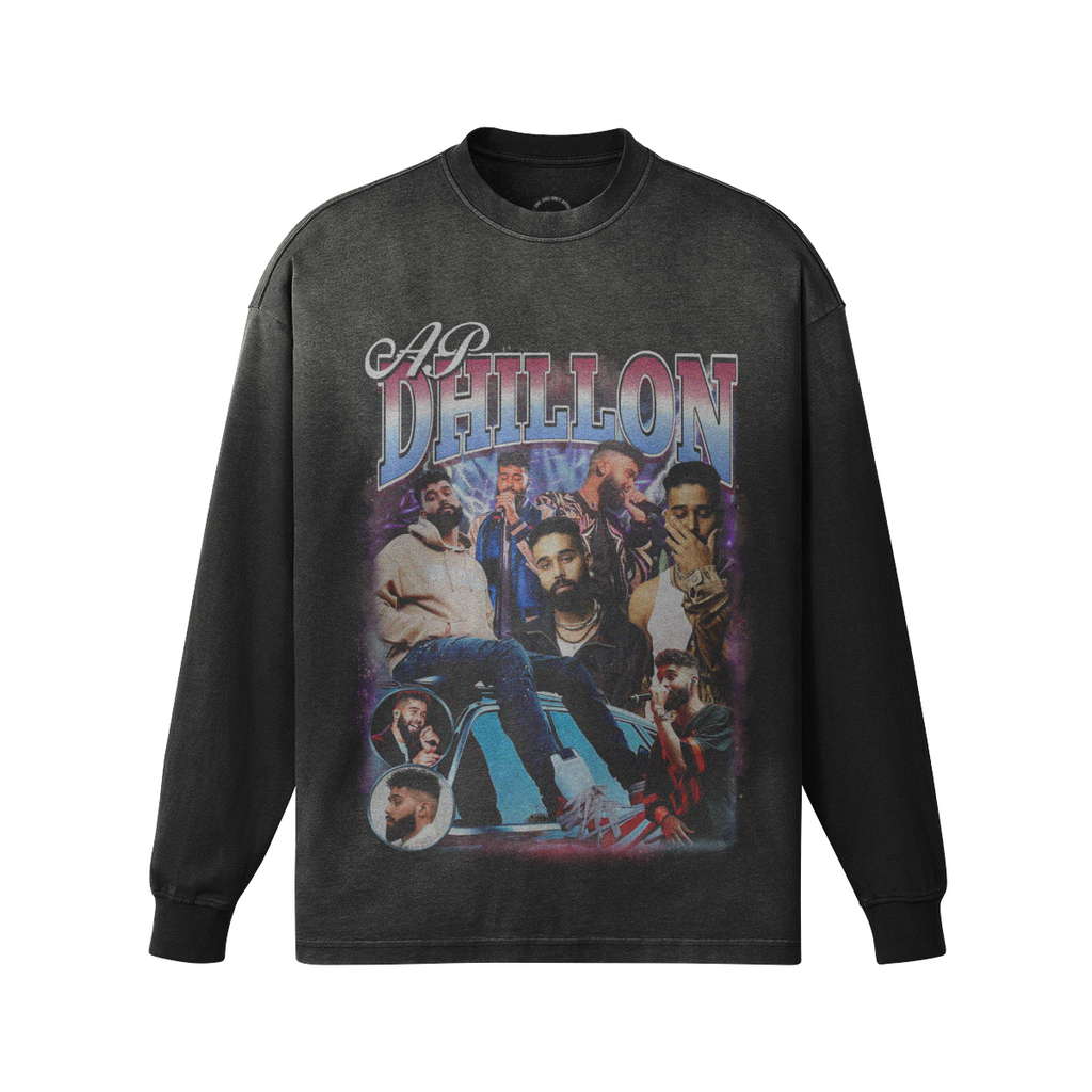 AP Dhillon Oversized Faded Long Sleeve