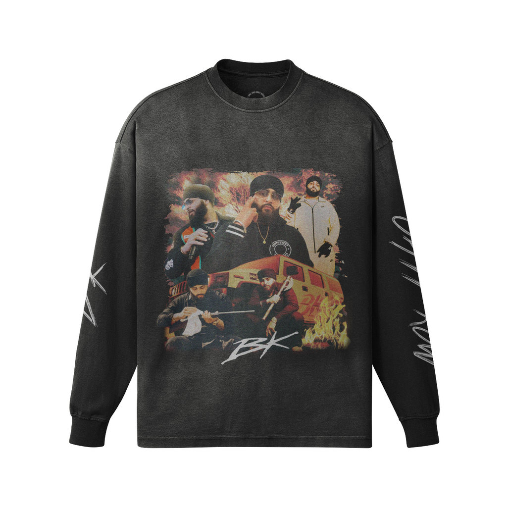 BK Dhaliwal Oversized Faded Long Sleeve