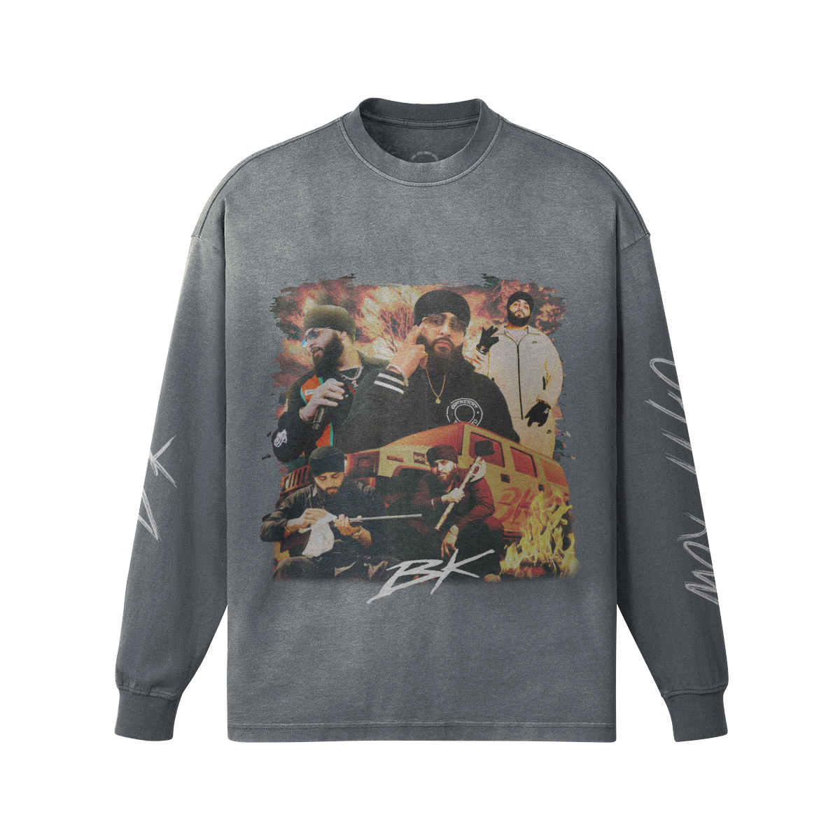 BK Dhaliwal Oversized Faded Long Sleeve